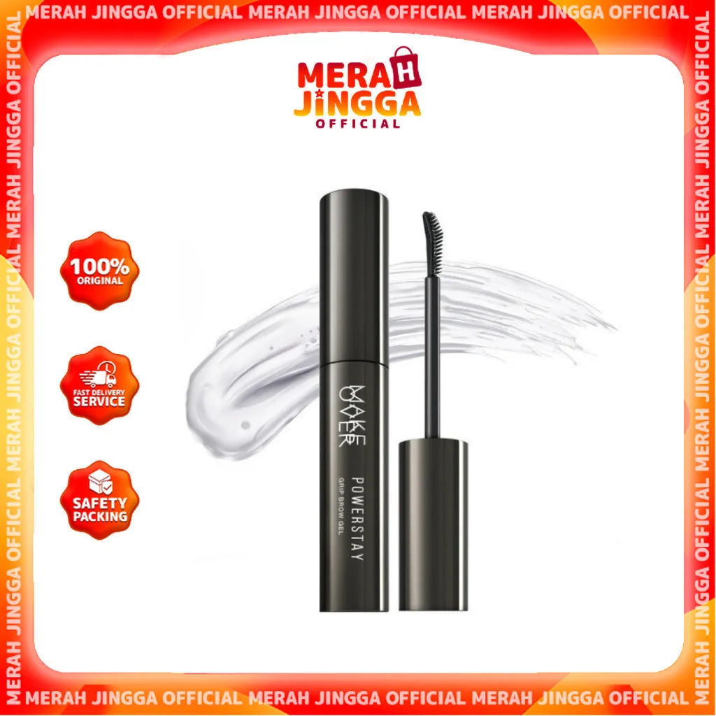 Make Over Powerstay Grip Brow Gel Clear 5.5 g - Waterproof - Transparant | Merah Jingga Official