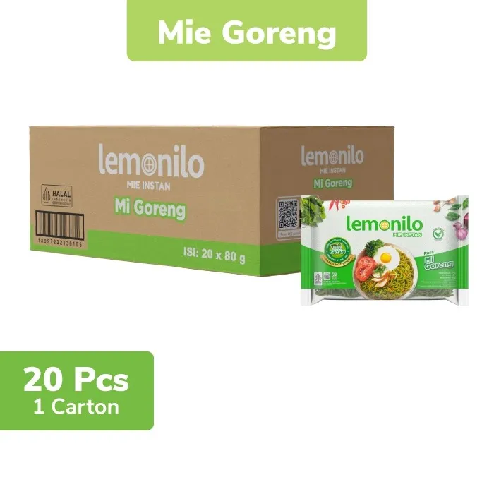 20 Pcs Lemonilo Mie Instan Goreng 65g
