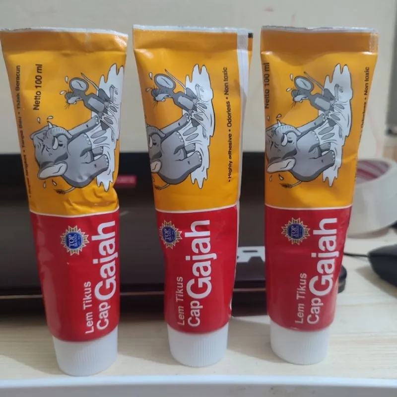 Lem Tikus Cap Gajah No Dus Baru Dijamin Original 100 ML