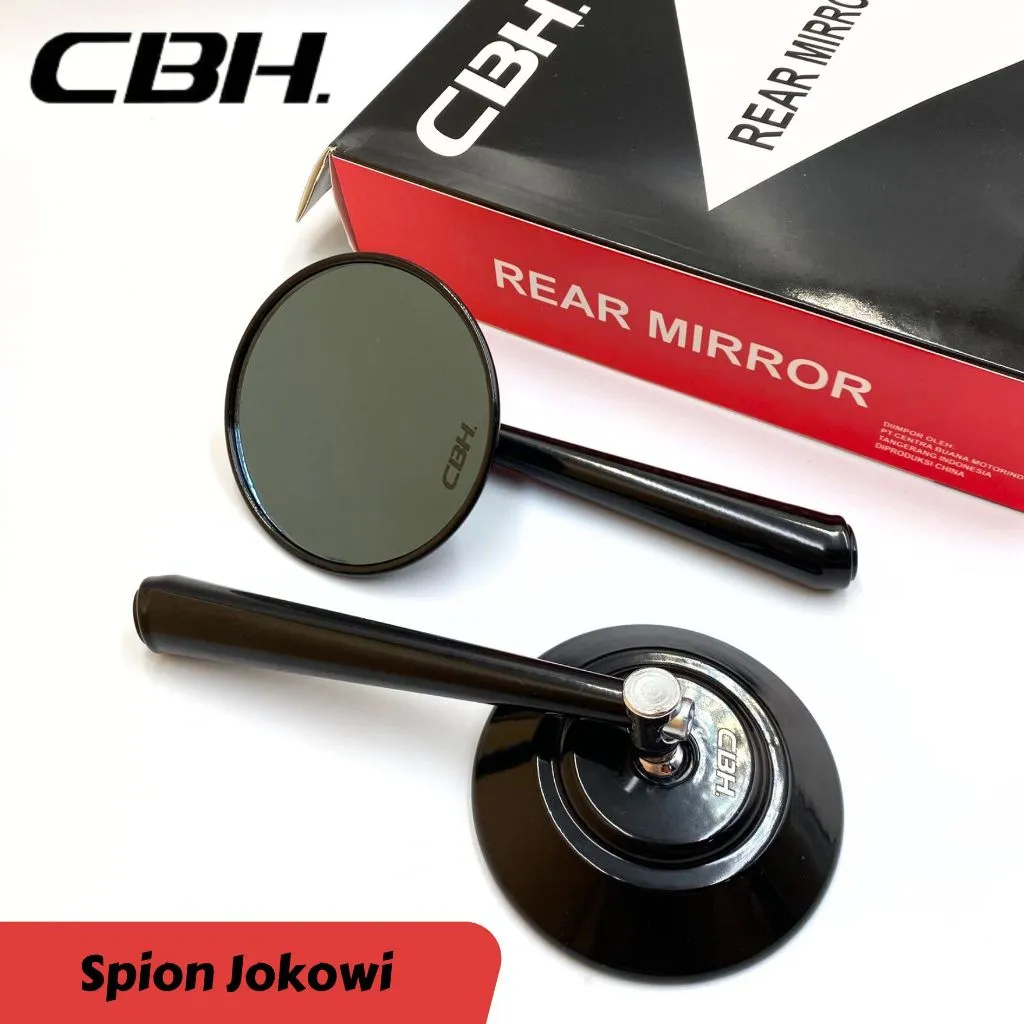 Spion Jokowi CBH Kaca Biru Universal Motor Kaca Bulat Cnc Xsr Beat Scoopy Xeon Dll Pnp