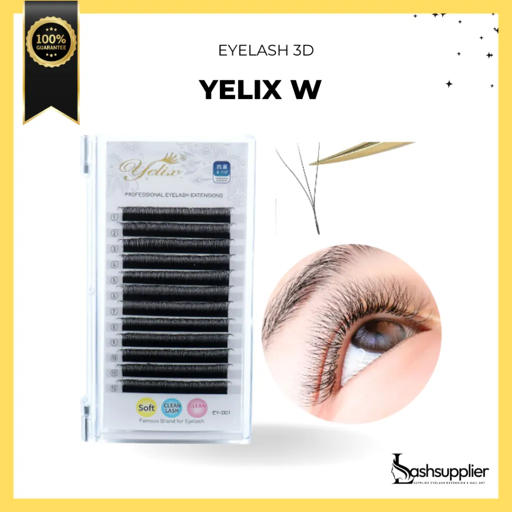 Yelix W Lashes Eyelash Extension D0.07, C0.07 Bentuk huruf W