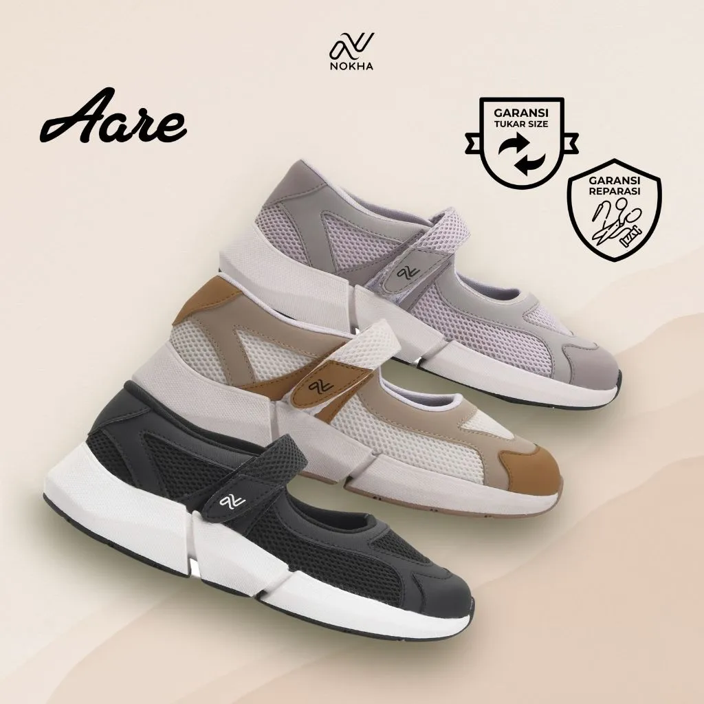 Nokha Sepatu Slip On Travel Wanita | Aare Series Ringan, Breathable, & Nyaman untuk jalan Seharian
