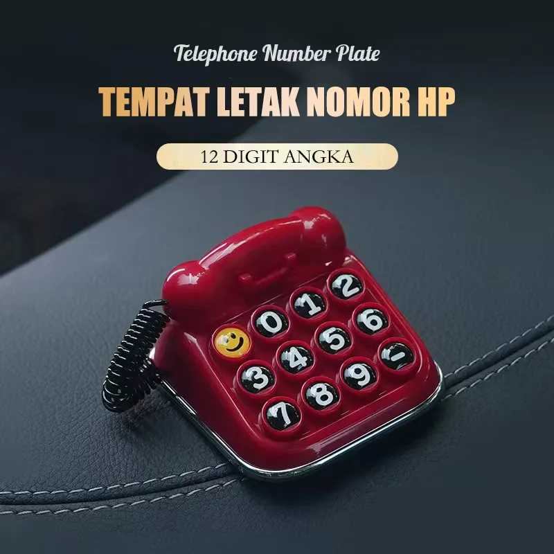 Tempat Letak Nomor Telepon Temporary Number Plate Pajangan Dashboard Mobil Tag No HP Nomor Handphone