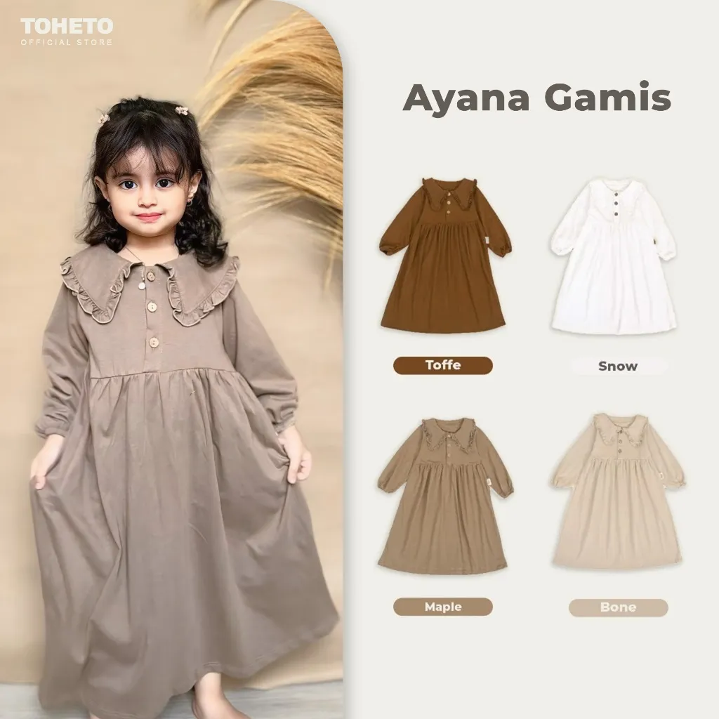 Toheto - Ayana Gamis - Anak Perempuan 1-4 Tahun