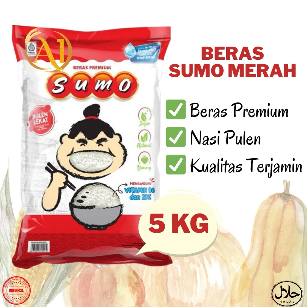 Beras SUMO Merah Kemasan 3kg - 5kg - Beras Sumo Merah - beras putih sumo merah 3kg - Beras Premium