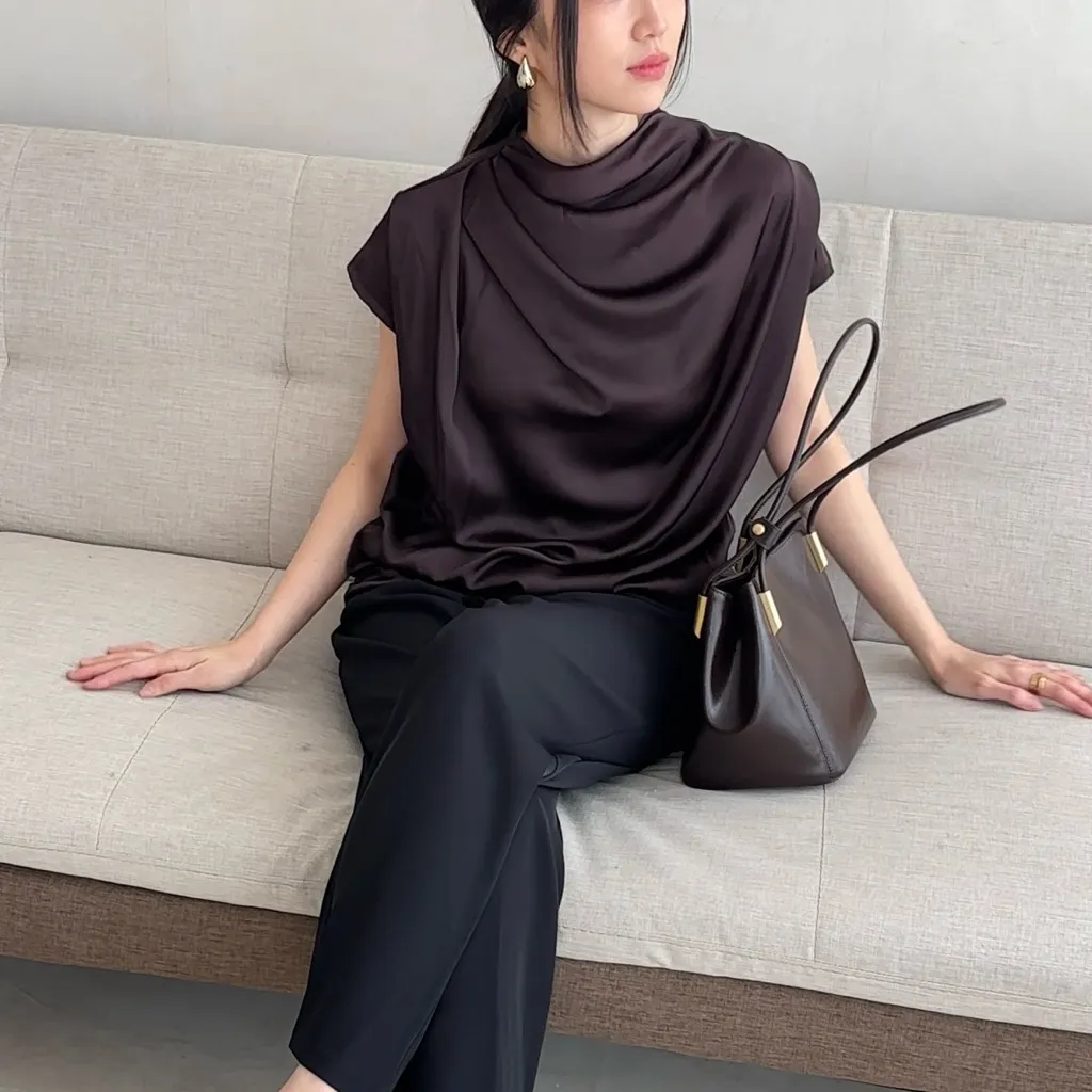 LASOLANGE - Como Top | Atasan Blouse Satin Casual Formal Wanita