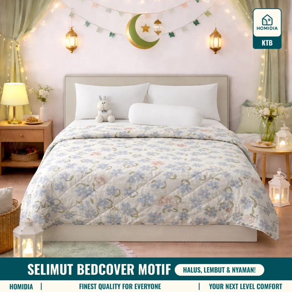 Homidia Selimut Saja Bedcover Only Motif Estetik & Cantik Slimut Anak & Dewasa Bed Cover Modern