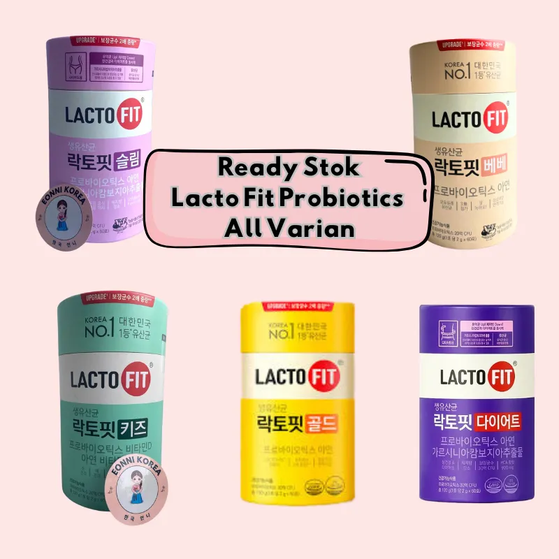 [READY STOCK] Lacto-Fit Probiotics Korea (10pcs) – Bebe, Kids, Slim, Gold, 50+, Diet | Suplemen Probiotik Sachet