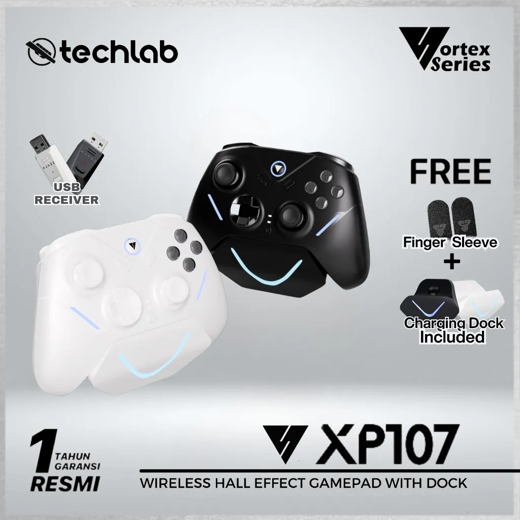 VortexSeries XP107 / XP-107 Wireless Gamepad Controller 1000Hz Polling Rate Tri-Mode Connection Joystick / Vortex XP107