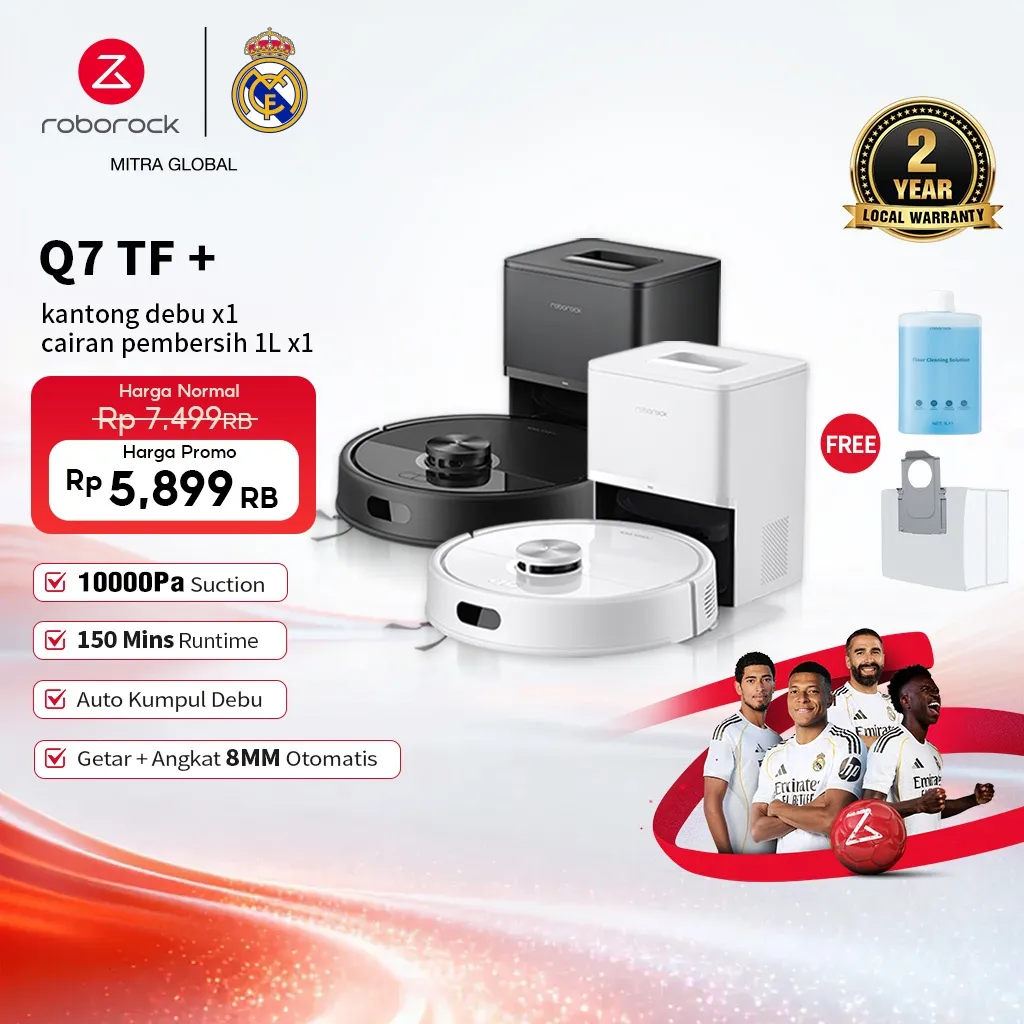 Roborock Robot Vacuum Cleanner  Original  Rumah Tangga  Vacuum Cleanner 10000 PA  Q7TF/Q7TF+  vacuum cleaner wet and dry Garansi lokal dua tahun vacum cliner penyedot debu rumah penyedot debu vakum cleaner