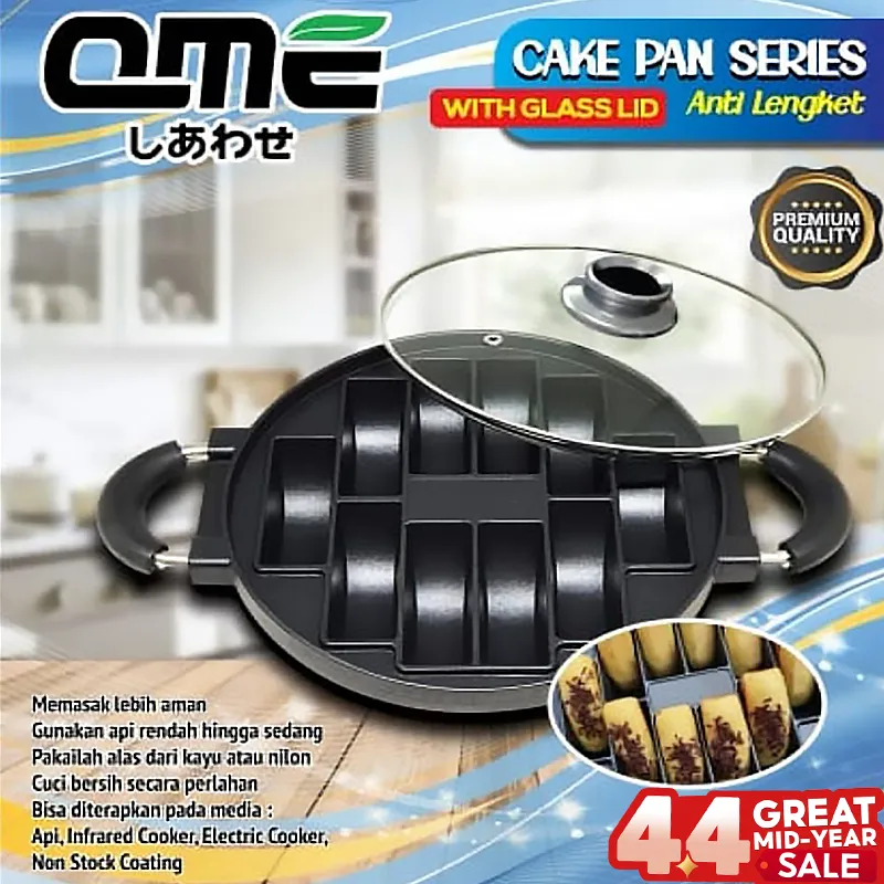 QME-Cetakan Kue Pukis Lubang 10 / Pukis Maker lubang 10 tutup Kaca