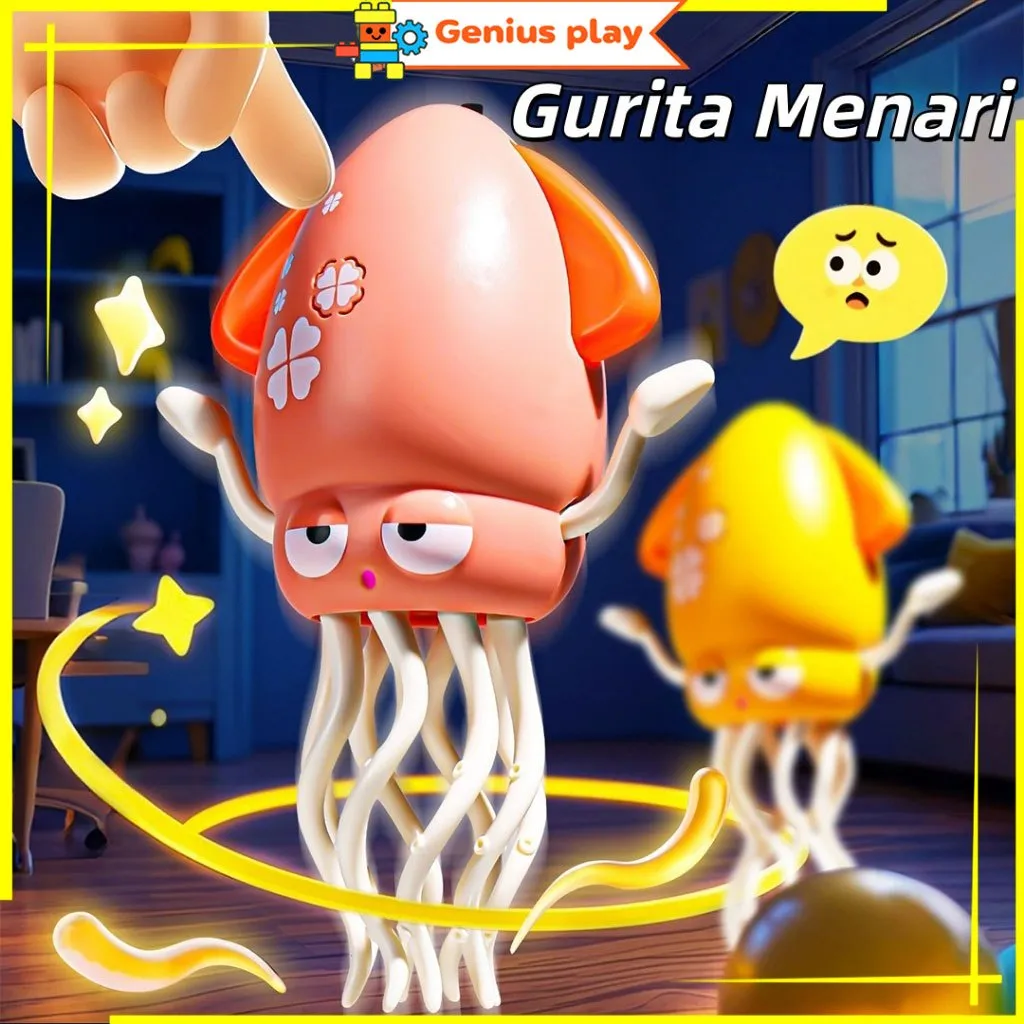 GPT Mainan Gurita Menari Dancing Cumi Lucu dan Ajaib Dengan Lampu Musik Mainan Edukasi Anak