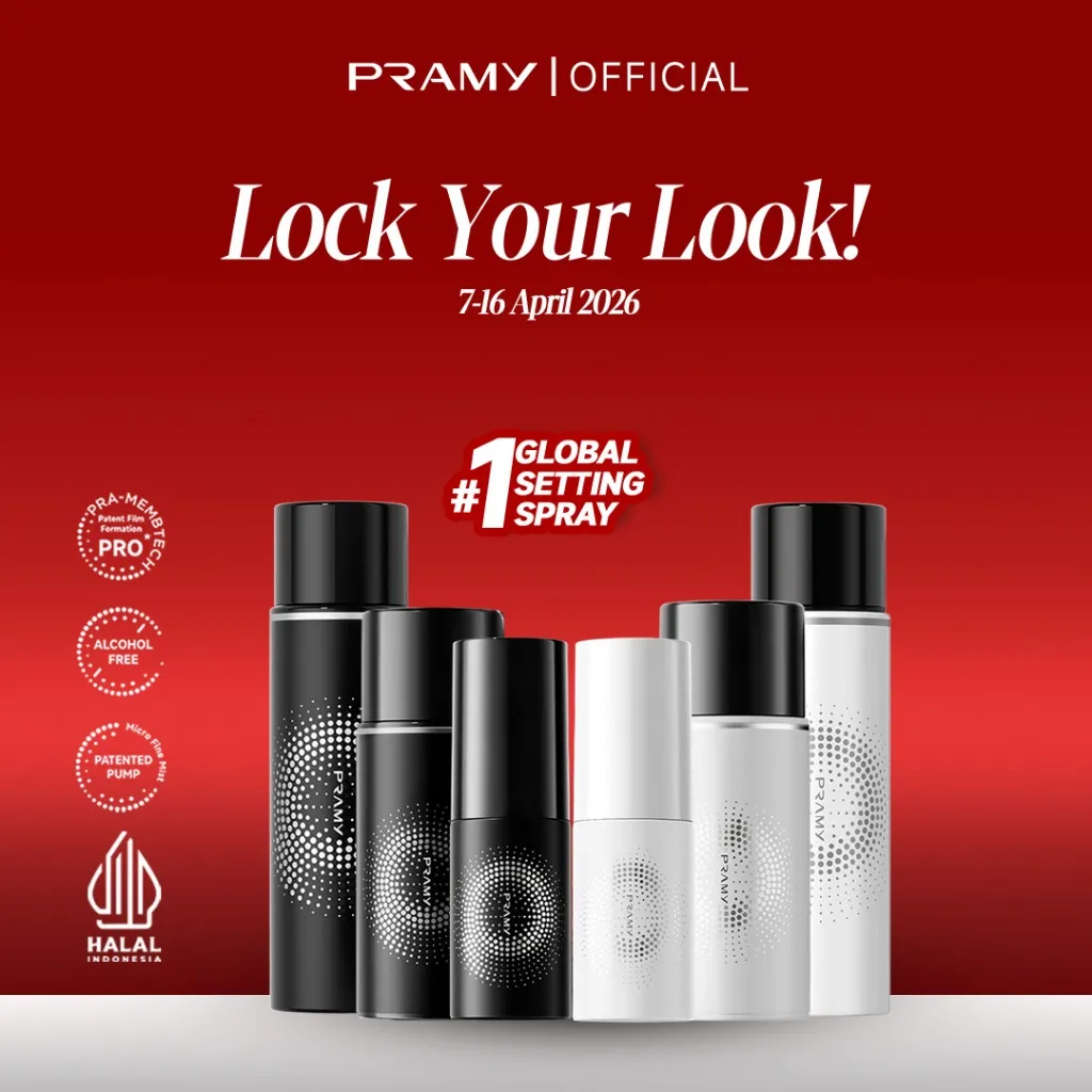 Pramy Moisturizing Setting Spray  | Matte Finish | Dewy Finish – All Size | Long Lasting Makeup Hingga 12 Jam | Moisturizing Flawless Micro Fine Mist |  Melembabkan Kulit dan Mengontrol Minyak Berlebih