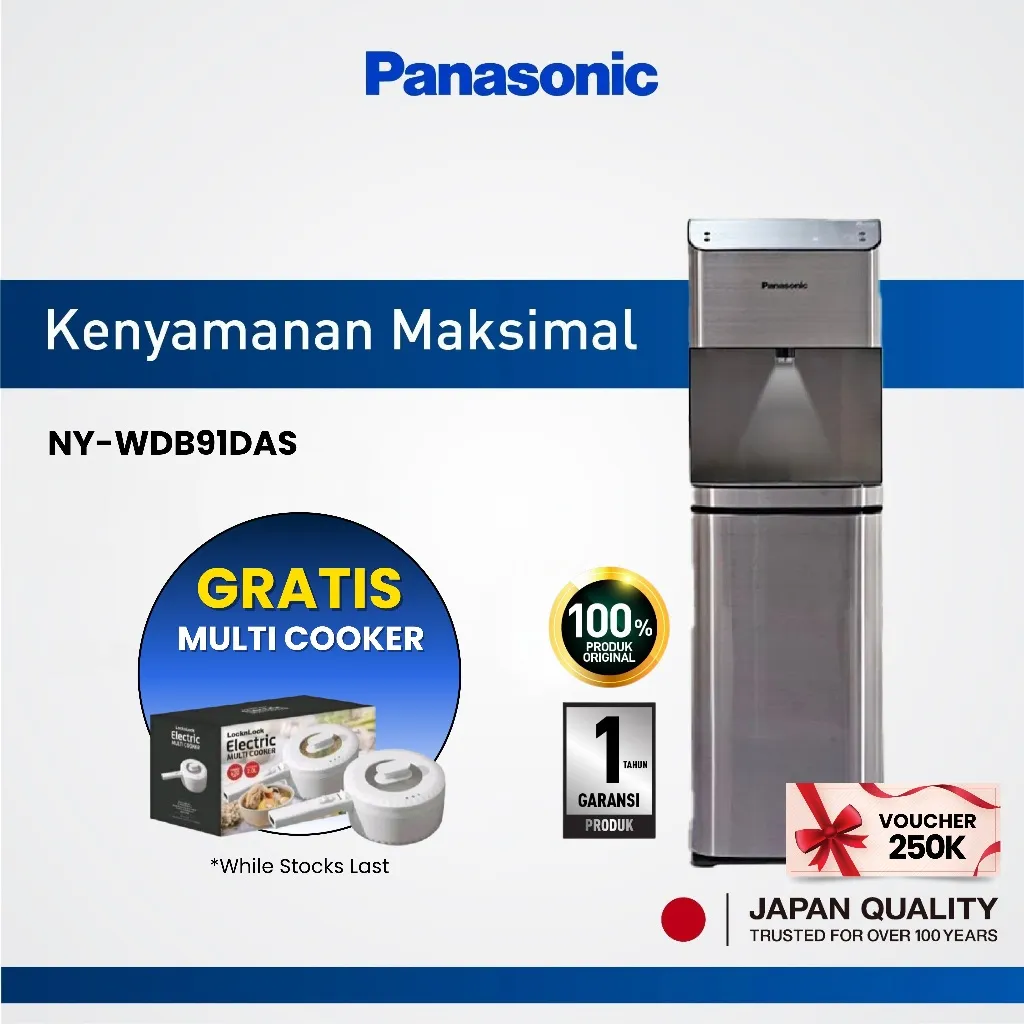 Panasonic NY-WDB91DAS Touchless Water Dispenser Bottom Loading