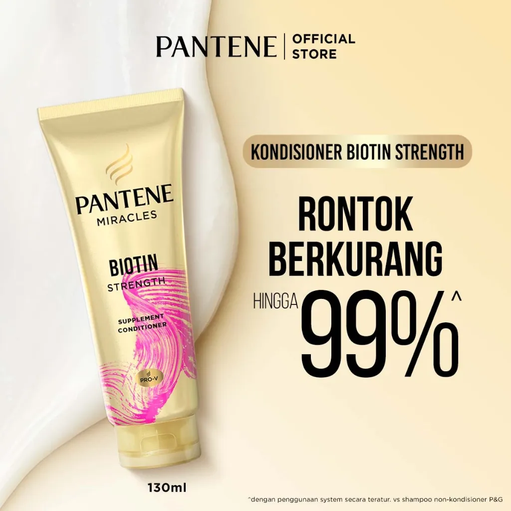 Pantene Kondisioner Anti Rontok Miracles Biotin Strength Perawatan Rambut Pro-V 130ml / Pantene Miracles Conditioner