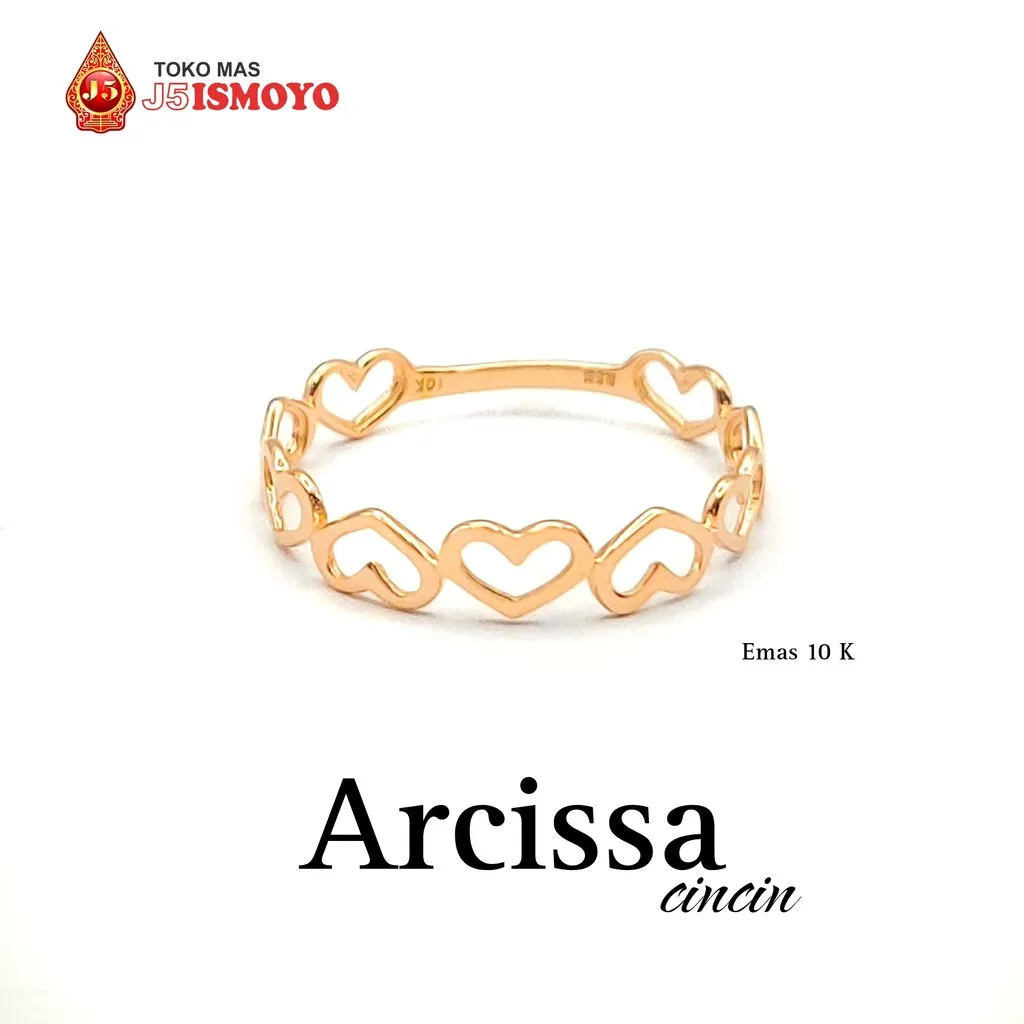 Cincin Emas Mas Asli Model Arcissa J5 Ismoyo