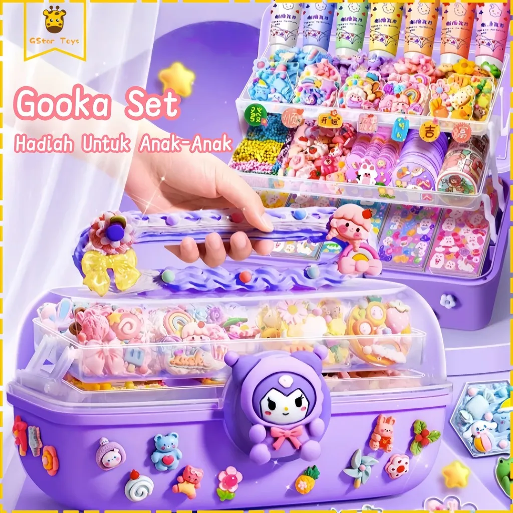 Gstar DIY 3D Guka Paket Kotak Mainan 3D Putar Mewah, Mainan Krim Gacha Kreatif Penyimpanan, Hadiah Anak Seni