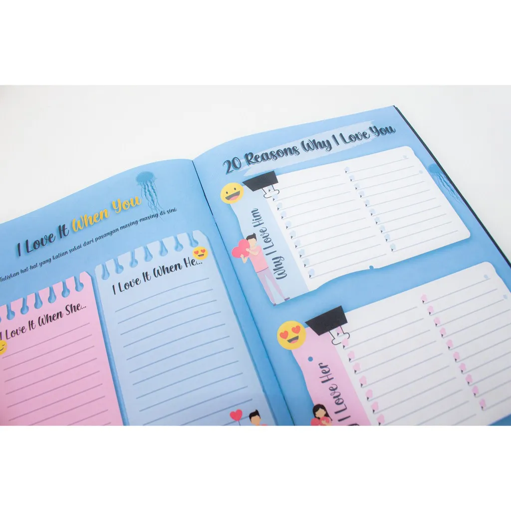 Couple Journal / Couple Planner / Diary Pasangan / Scrapbook / Hadiah Notebook / US Activity Book