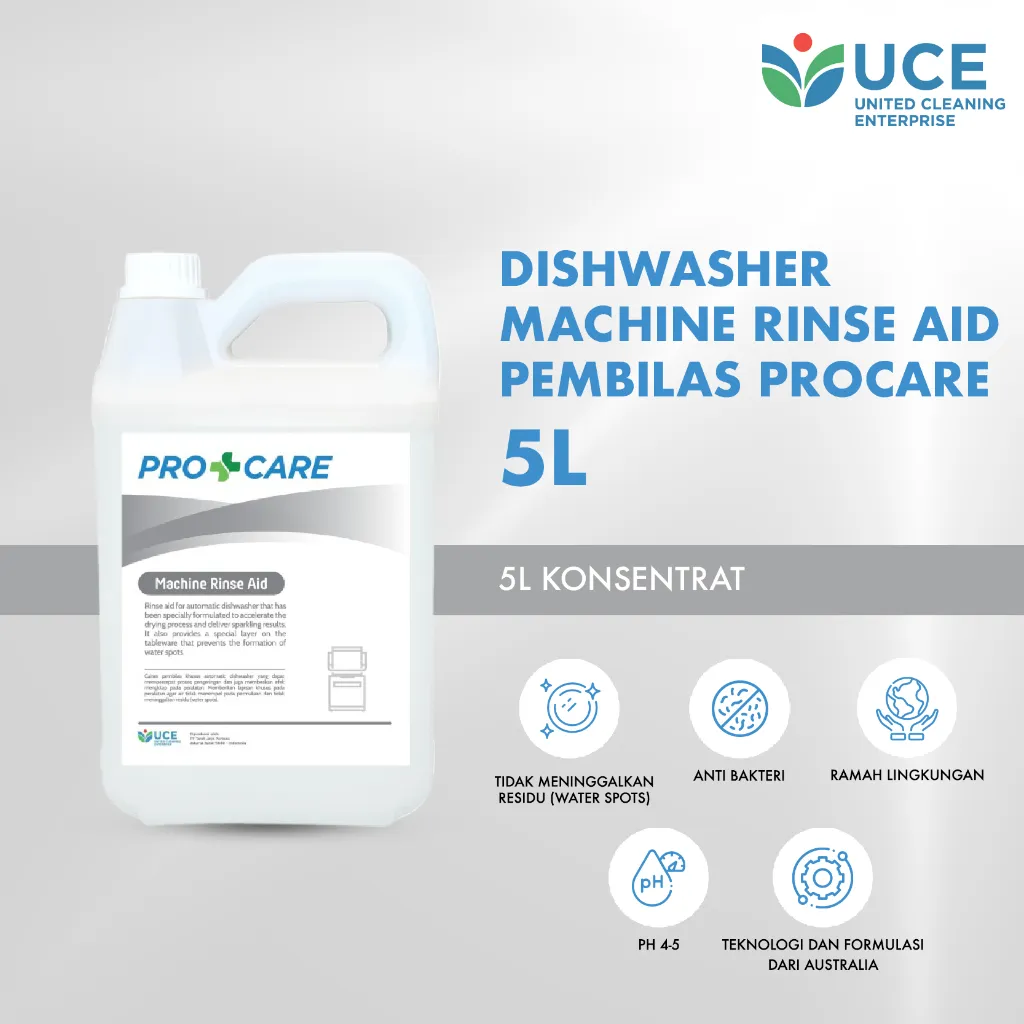 PROCARE Dishwasher Machine Rinse Aid Pembilas 5L