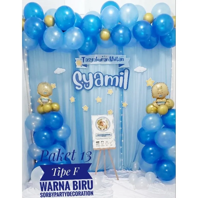 Backdrop background ultah aqiqah desain custom (013)