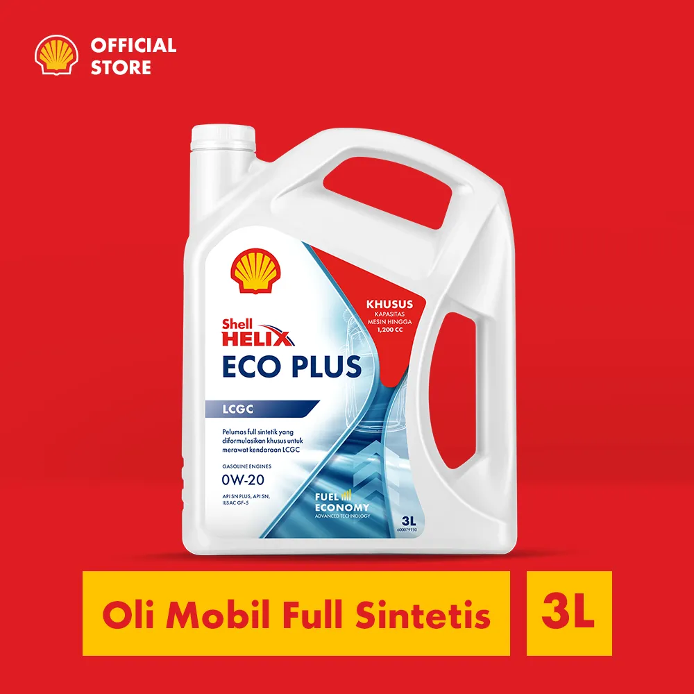 Oli Mesin Mobil Shell Helix Eco Plus 0W-20 (3L)