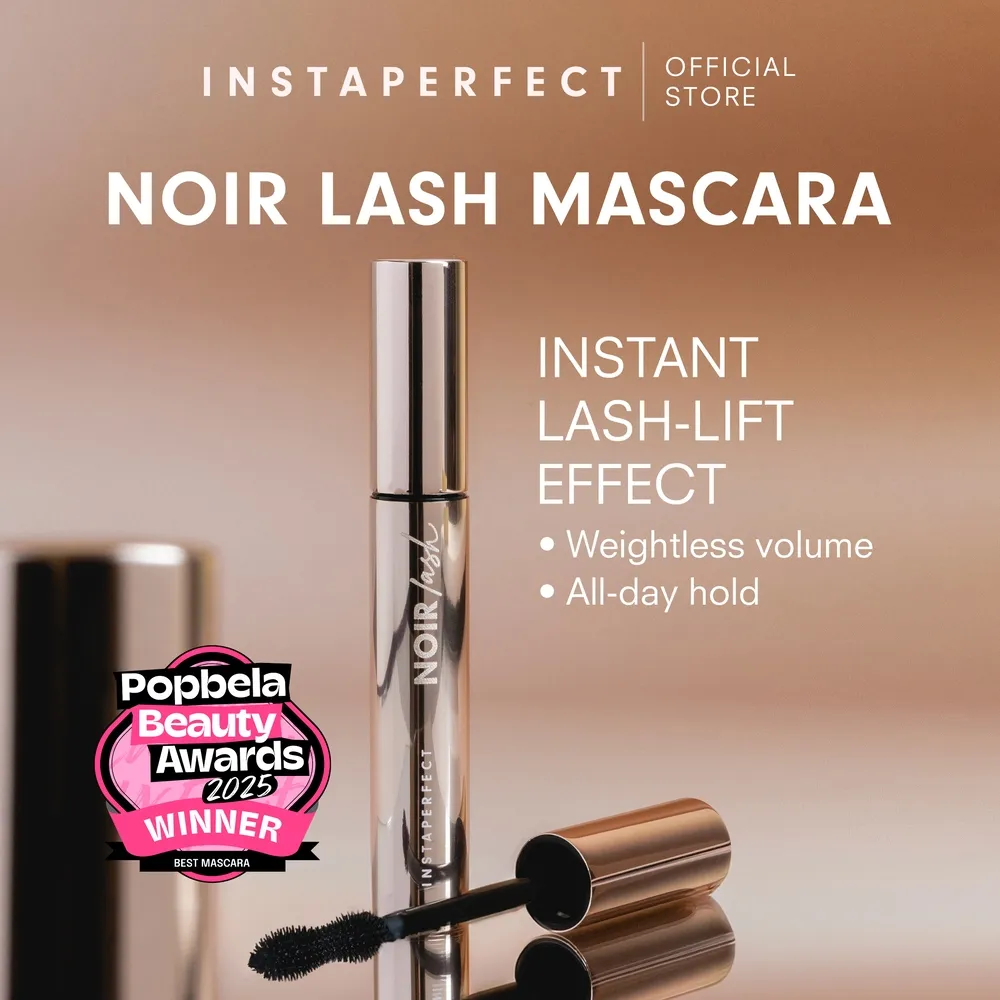 [BEST MASCARA 2025] Instaperfect Noir Lash Mascara (Maskara Bulu Mata Smudgeproof, Anti Clumpy, Lentik Panjang Tebal Natural Tahan Lama 24 Jam, Instant Lash Lift)
