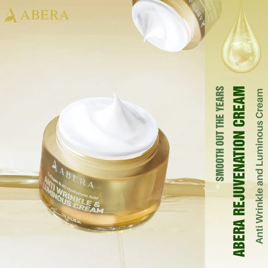 Abera Krim Penghilang Kerutan ( Anti Wrinkle & Luminous Cream ) 10 gr - 4D HA, Vitamin E, Peptides