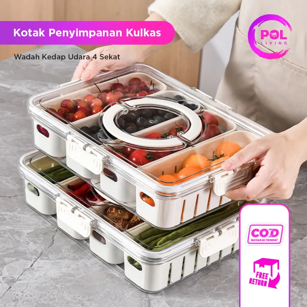 POL - Food Container Sekat Kotak Makanan