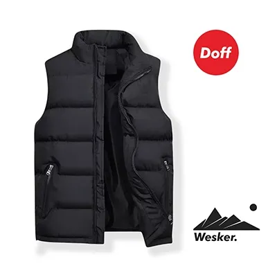 Rompi Puffer Parasut Hitam Anti Angin Motor Custom Pria Wanita