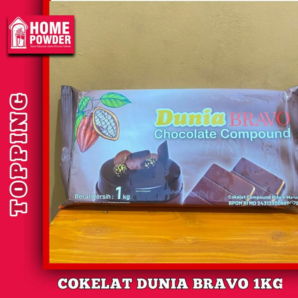 Coklat Compound Dunia Baking Chocolate BRAVO 1kg Coklat batangan Kiloan Murah