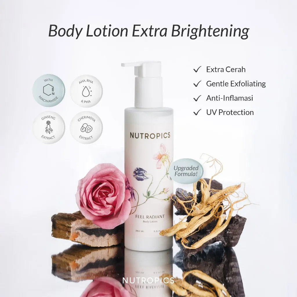 NEW FORMULA! Nutropics Feel Radiant Body Lotion 250ml | Body Lotion Relax | Body Lotion