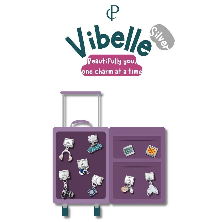 Pam & Co - Italian Charms Bracelet Vibelle Collections | Titanium Steel Anti Karat Anti Alergi | Y2K Bracelet and Charm