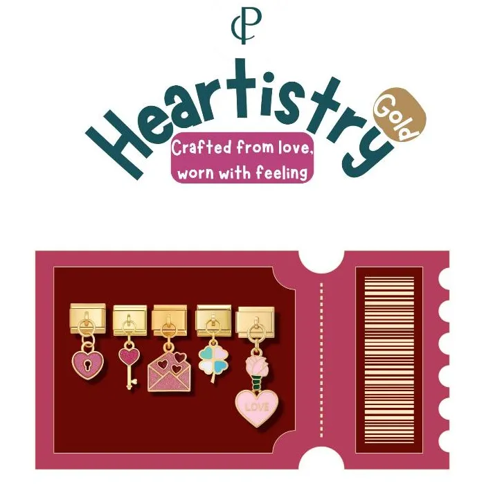 Pam & Co - Italian Charms Bracelet Heartistry Collections | Titanium Steel Anti Karat Anti Alergi | Y2K Bracelet and Charm