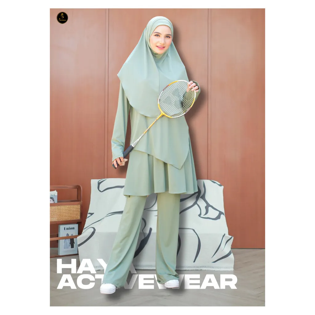 Butterfly Hijab - Haya Activewear | Baju Olahraga Muslim - Hijab Sport, Atasan Longgar, Celana Cutbray