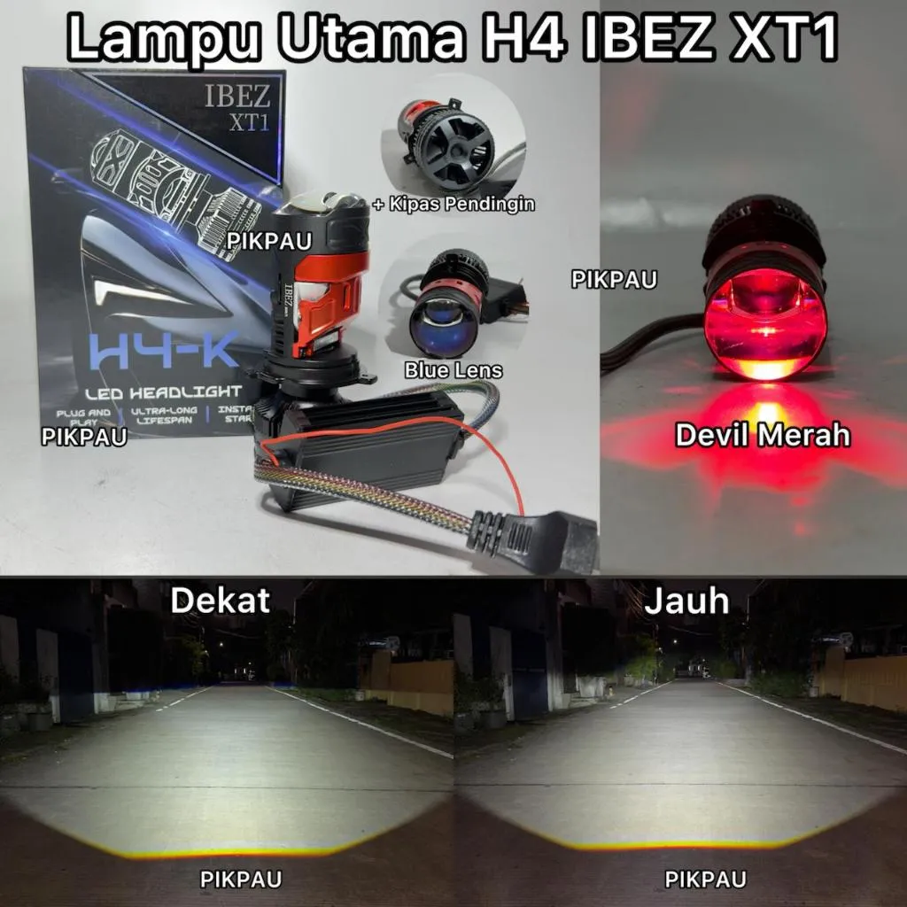 IBEZ XT1 Lampu Utama H4 LED Dengan Kipas Pendingin