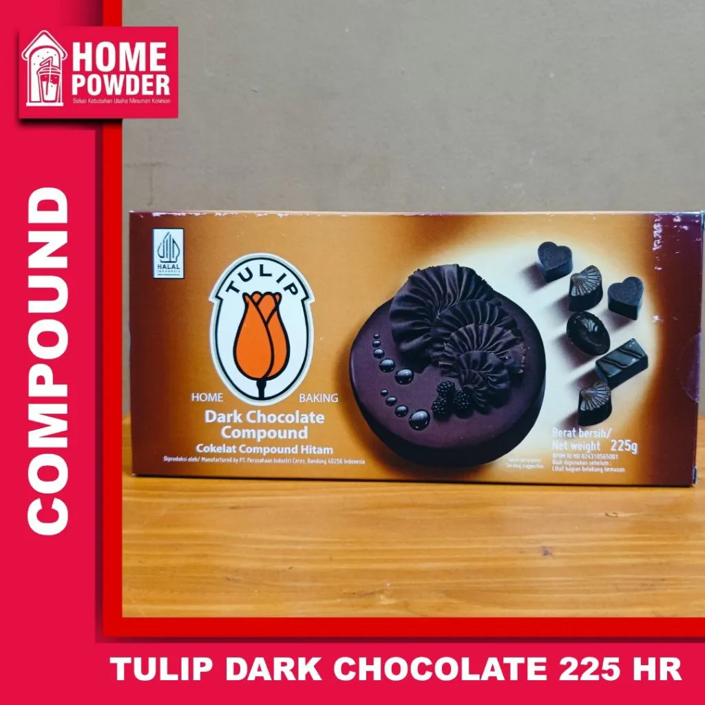 Cokelat Batangan Dark Chocolate Compound TULIP 225 Gr