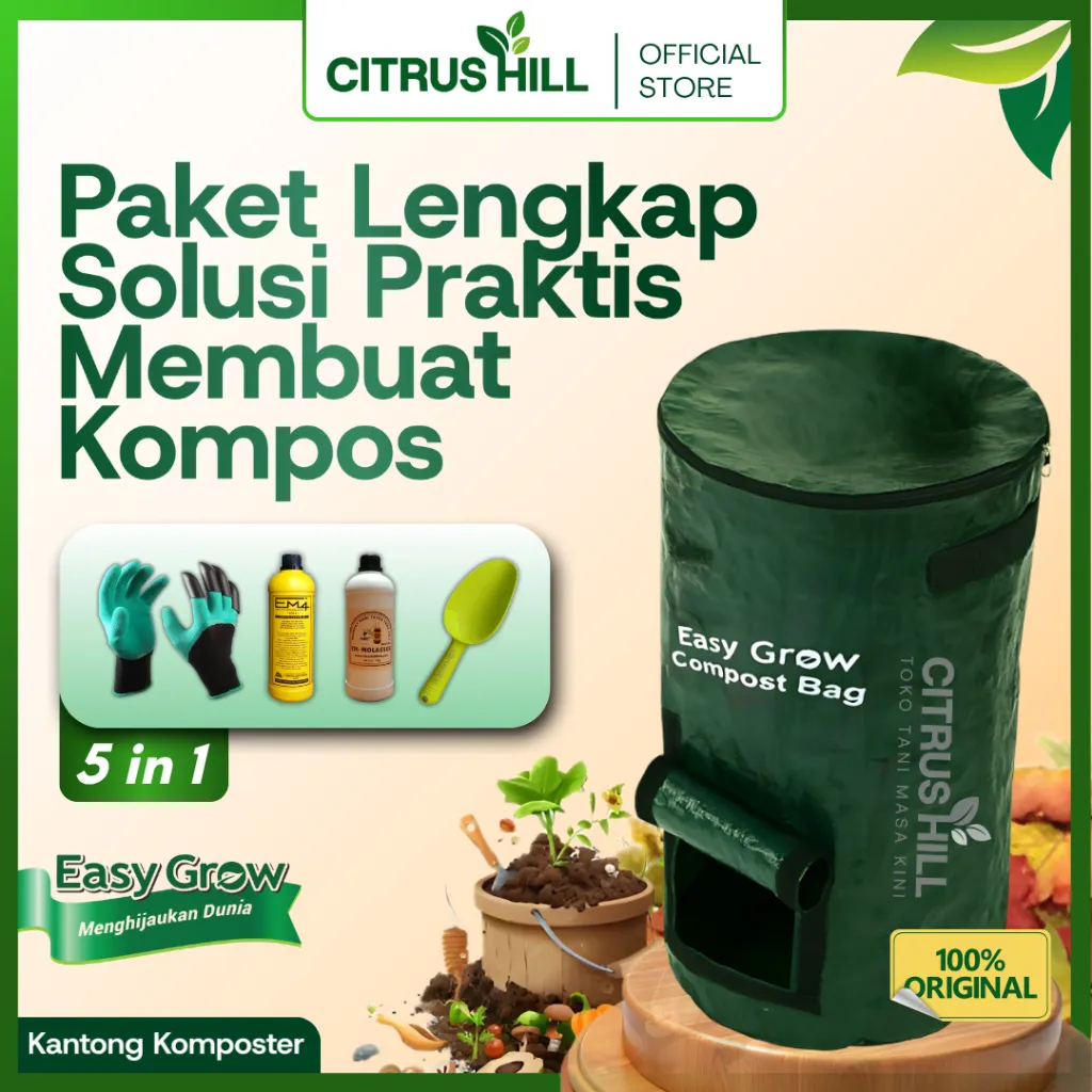CitrusHill COMPOST KOMPOS PLANTER BAG LARGE 200 Liter & 80 Liter EASY GROW POT PUPUK KOMPOS