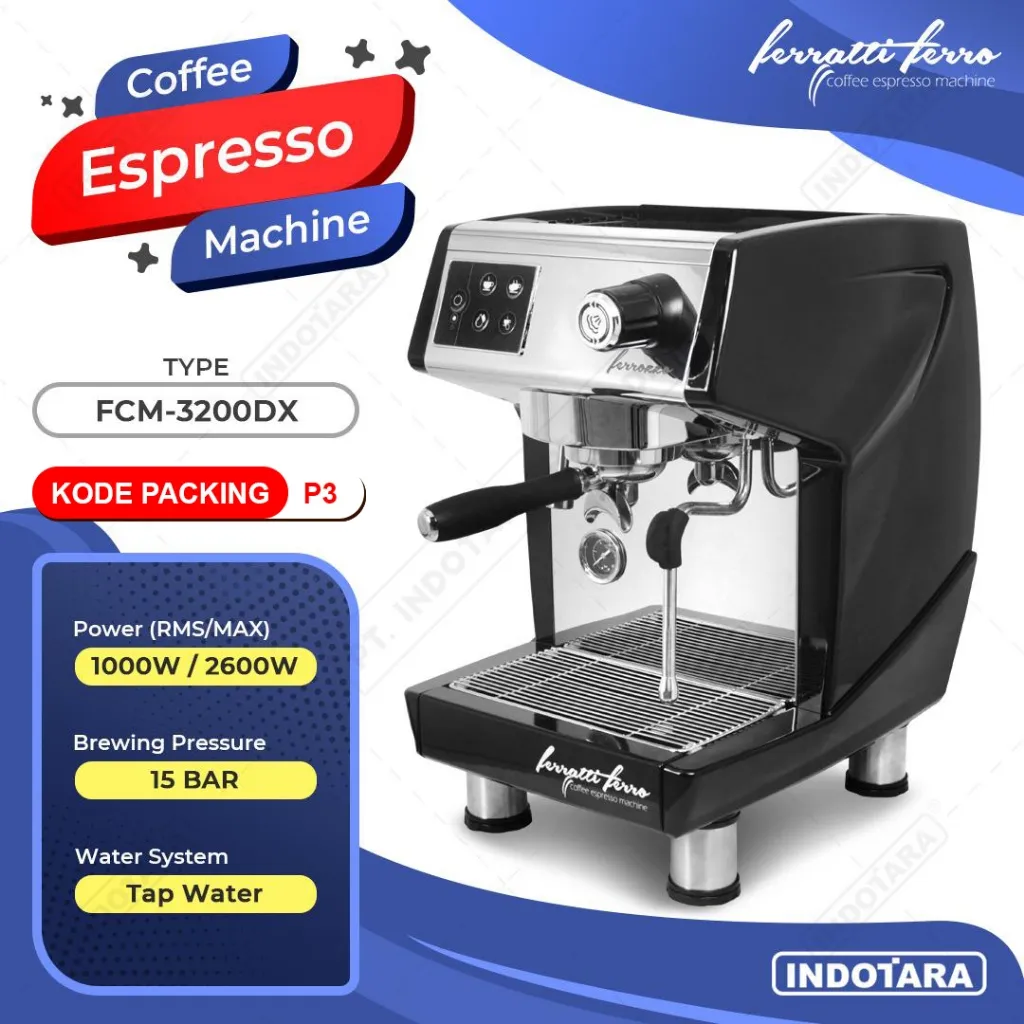 Mesin Kopi Espresso / Espresso Machine Ferratti Ferro FCM3200DX