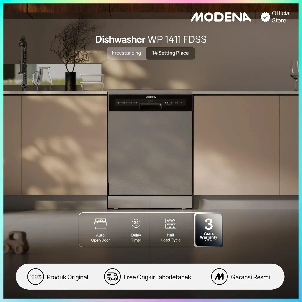 MODENA Dishwasher - WP 1411 FDSS