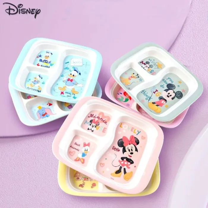 Disney Original Divided Plate Melamin Piring Sekat Alat Makan Anak