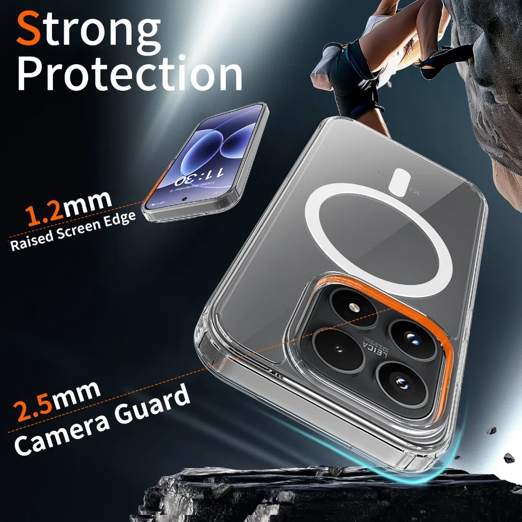CASE XIAOMI 15T / 15T PRO / 17 / 15 / 15 ULTRA / 14 / 14T / 14T PRO CLEAR ACRYLIC MAGSAFE CASE