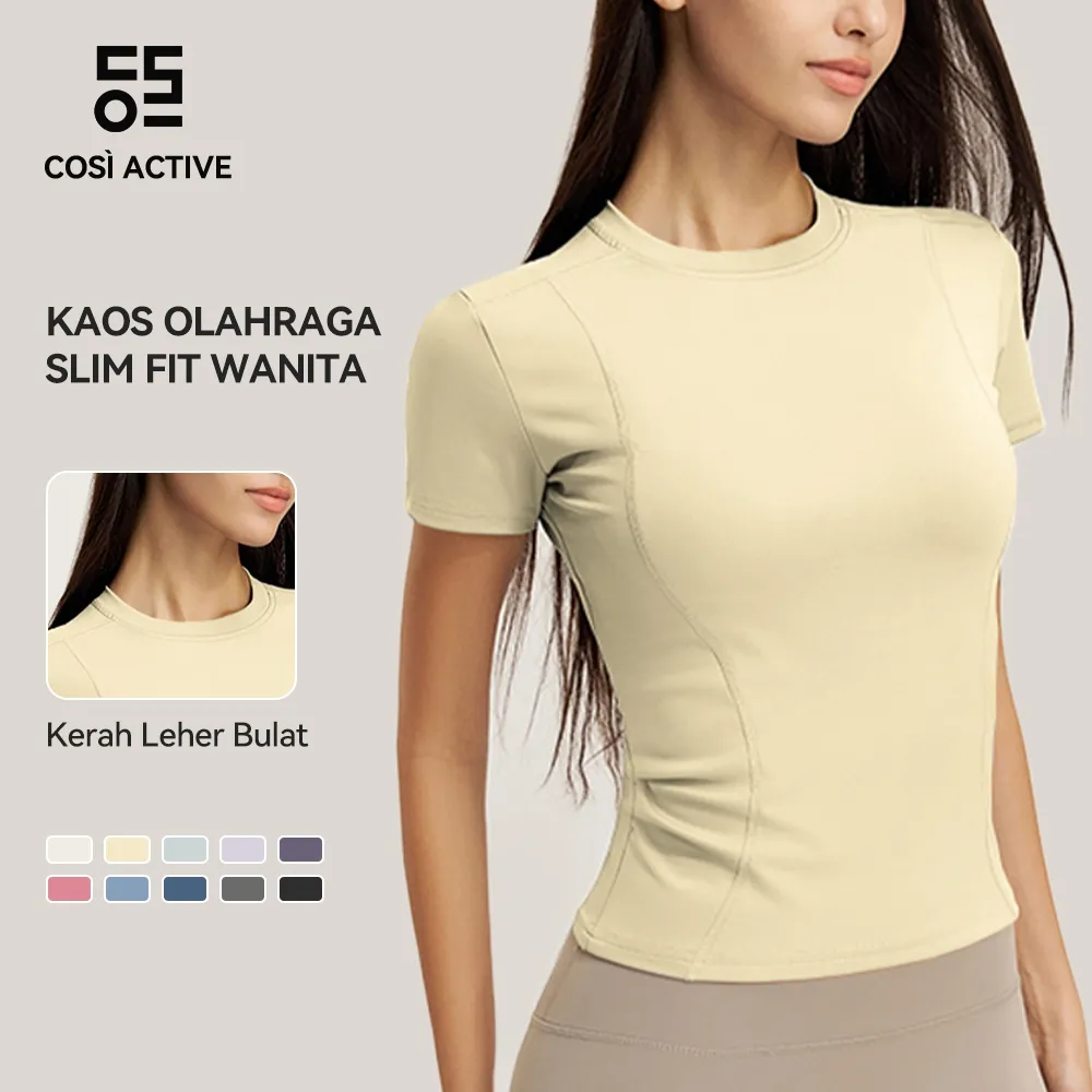 COSI ACTIVE Baju Olahraga Wanita Lengan Pendek Kaos Olahraga Wanita T Shirt Olahraga