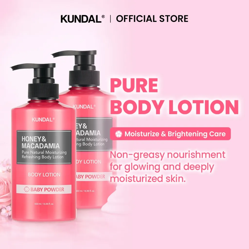 KUNDAL Moisture Body Lotion Baby Powder (Made in Korea) 500ml