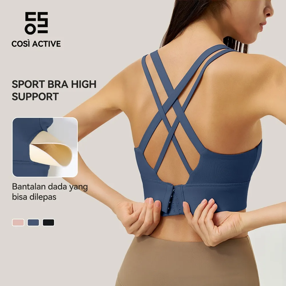 COSI ACTIVE Sport Bra Gym Bra Olahraga Push Up Wanita Tanpa Kawat Elastis Sexy