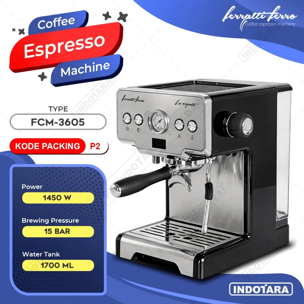 Ferratti Ferro Espresso Machine FCM3605 La Argenta