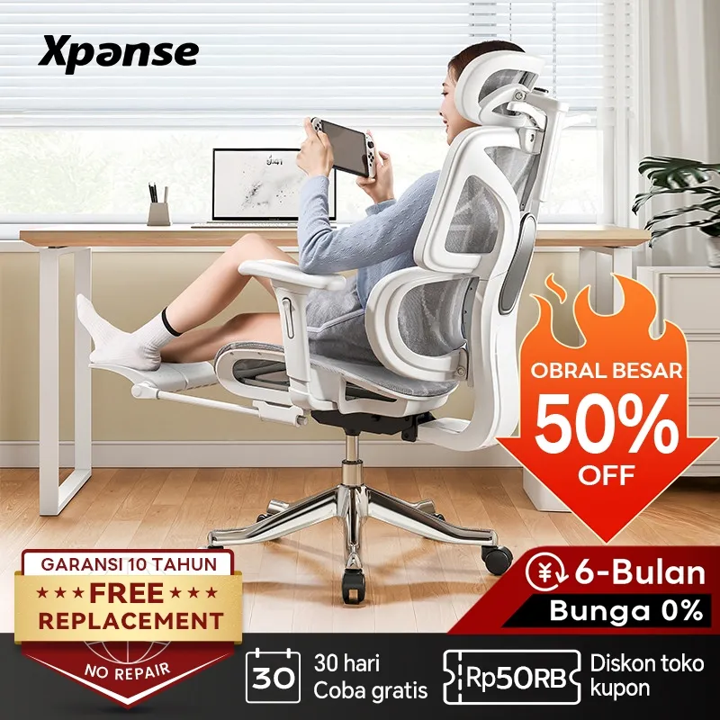 [Pelindung Pinggang]Xpanse W203 Kursi Kantor Kursi Kerja Kursi Belajar Kursi Minimalis Kursi Santai Kursi Putar Kursi Ergonomis Kursi Gaming