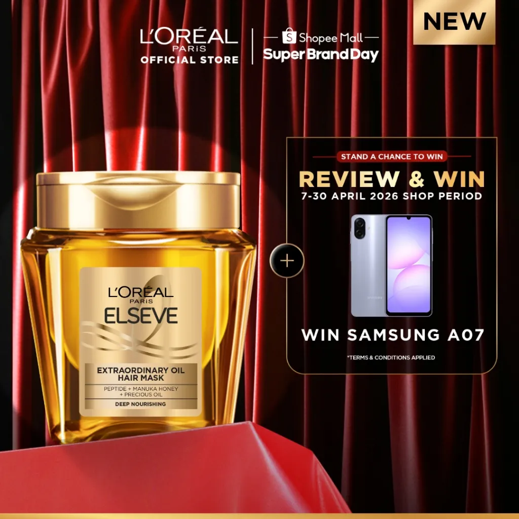 [BARU] L'Oreal Paris Elseve Extraordinary Oil Mask 250mL | Refill Mask 250mL | Nutrisi Rambut Kering, Kusam, dan Rusak | Untuk Rambut Frizzy - Kusut
