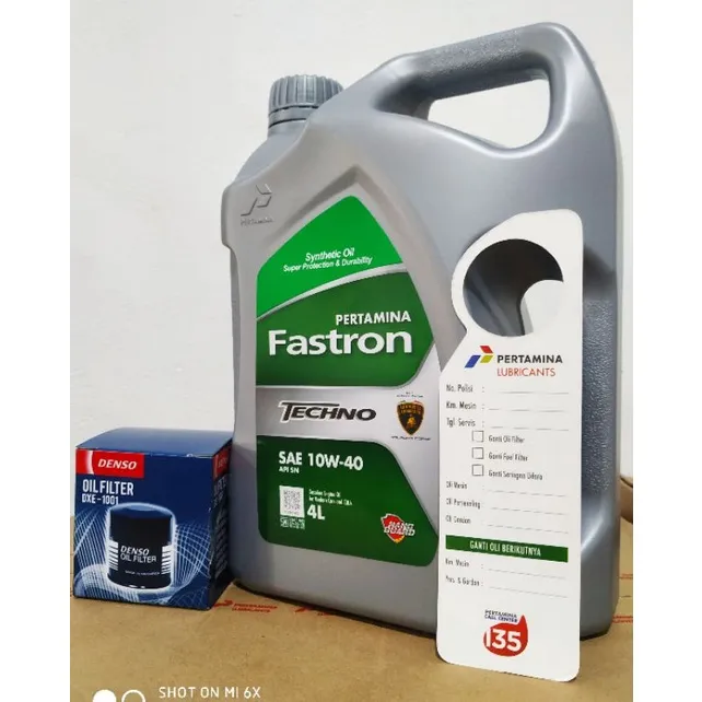 PAKET OLI FASTRON TECHNO HIJAU 10W-40 GALON 4L + FILTER OLI TOYOTA/DAIHATSU/SUZUKI/NISSAN/HONDA/WULING