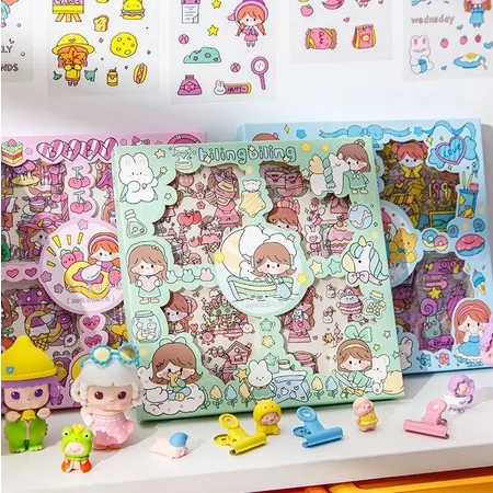 UG 100 Lembar Stiker Motif Kartun Korea Lucu Anti Air Dekorasi Handbook Scrapbook DIY