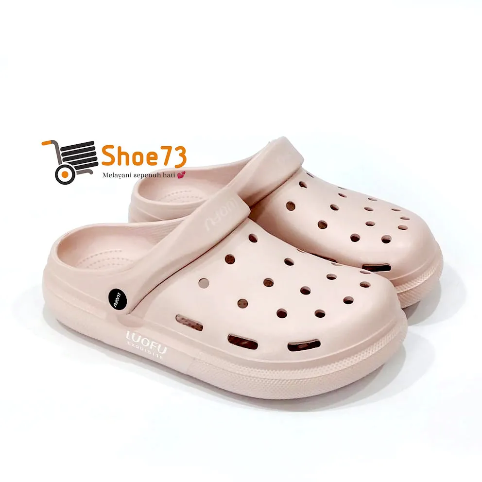 LUOFU E 6201 BR4CW SIZE 36-40 ORIGINAL l Sandal baim jelly unisex l Sendal kodok cewek cowok impor